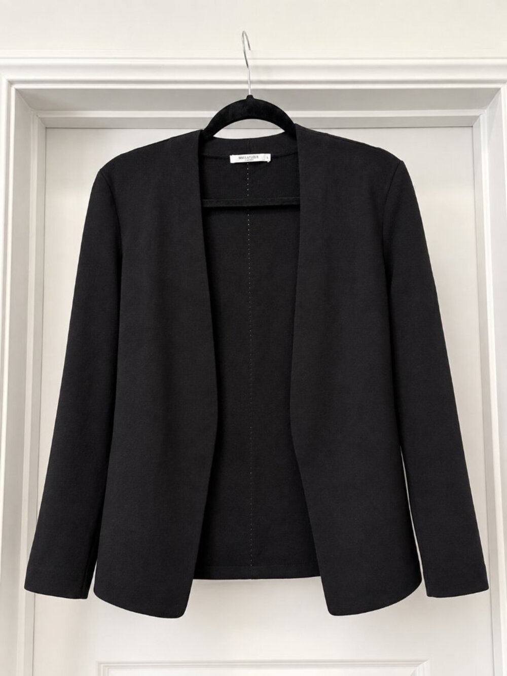 M.M.LaFleur Woolf Jardigan Black Knit Blazer Cardigan Size Small Career Capsule